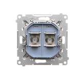 Simon 55 Gniazdo antenowe typu /F/ podwójne Do instalacji indywidualnych Jasnoszary mat