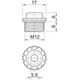 90 M, ZAŚLEPKI OTWARTE M12 J.SZ.