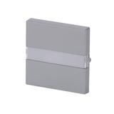 FUTURE Klawisz z polem opisowym Z pryzmatem do równomiernego podświetlenia opisu aluminiowo srebrny