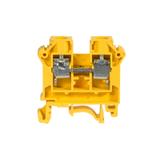 ZSG1-10.0Nz ,  Złączka szynowa gwintowa, seria NOWA, 10,0 mm2, TS 32,35, 1 tor, żółty