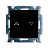 BASIC55 Przycisk żaluzjowy Z blokadą nawrotu czarny-chateau