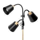 GRACE 3P, potrójna lampa podłogowa, 3xE27, max. 3x18W, 192 cm, czarna