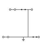 Złączka 2‑piętrowa PE 6‑przewodowa 2,5mm2 żółto‑zielona 870‑537 /50szt./ WAGO