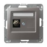 IMPRESJA Gniazdo ekwipotencjalne pojedyncze - kolor tytan