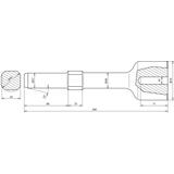 Głowica do młota udarowego Wacker do uziomów fi 25 mm, dł. 260 mm, stal