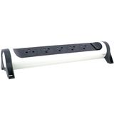 PRZEDŁUŻACZ PREMIUM, OBROTOWY, 5X2P+Z, BEZ PRZEWODU (WIELOGNIAZDOWY BLOK PRZENOŚNY) - BIAŁY/GRAFITOW