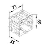 tehalit.WA Puszka inst. pojedyncza montaż w profilach typu C pełna czarna GLS5500 HAGER