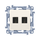 "Simon 10 WC-GHDMI2x-01-41xx Gniazdo HDMI ver.1.4 podwójne (moduł)