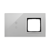 Simon 54 Touch Panel dotykowy S54 Touch 2 moduły 2 pola dotykowe pionowe+1 otwór na osprzęt S54 sreb