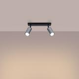 Plafon WINX 2 czarny/chrom