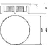 tehalit.VE-EE Pokrywa pełna IP54 5kN EKR06 fi215 15mm stal nierdzewna EKR060BL15 HAGER