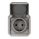 NOWE PLEXO - GN. SCHUKO 2P+Z ZACISKI AUTO MECHANIZM 16 A-250V SZARE 069570L LEGRAND