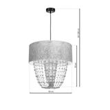 lampa wisząca Almeria E27 srebrna MLP6437 Milagro