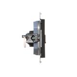 Simon 55 Gniazdo komputerowe pojedyncze RJ45 kategoria 6 z przesłoną przeciwkurzową Czarny mat