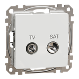 Sedna Design & Elements Gniazdo antenowe TV-SAT przelotowe 7dB białe SDD111474S SCHNEIDER