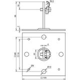 Wspornik dachowy przykręcany, 100x100, St/tZn