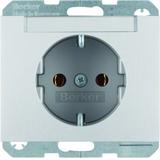 BERKER K.5 Gniazdo SCHUKO pole opisowe aluminium 47397003 HAGER