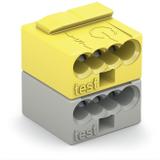 złączka do terminali sieciowych 4 x 0,6 - 0,8 mm2 jasnoszara/żółta