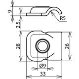 Zacisk do drutu 6-10 mm, stal nierdzewna NIRO