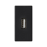 Simon Connect Płytka K45/2 złącza USB typ A żeńskie 225x45mm+gniazdo z. śrub. szary grafit