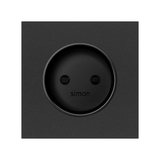 Simon 100 Pokrywa do gniazda bez uziemienia czarny mat 10000040-238 KONTAKT