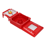 Ręczny przycisk ppoż wyłącznika prądu PWP 2Z 2LED zielony/czerwony 230V CNBOP SPAMEL