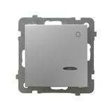 AS Łącznik zwierny  światło  z podświetleniem niebieskim - kolor srebro