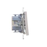 Simon 55 Przycisk zwierny pojedynczy zwierny z podświetleniem LED szybkozłączka Jasnoszary mat