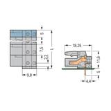 MCS-MIDI Classic gniazdo kątowe 7-bieg. szare raster 7,5 mm