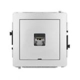 DECO Mechanizm gniazda komputerowego pojedynczego 1xRJ45, kat. 5e, ekranowany, 8-stykowy, bez pola o