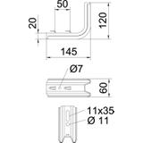 TPSAG 145 VA4301, Wspornik KORYT SIATK. TPSAG 145MM VA