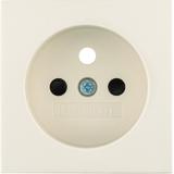 BERKER B.Kwadrat Płytka czołowa z przysłonami styków do gniazda z uziemieniem krem 3965768992 HAGER