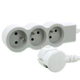PRZEDŁUŻACZ STANDARD 3X2P+Z, Z PRZEWODEM 1.5 METRA 3X1.0 MM2 - BIAŁY/JASNOSZARY, Legrand