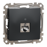 Sedna Design & Elements, gniazdo komputerowe RJ45 kat.6 STP, czarny antracyt