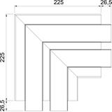GK-FS53165LGR, Naroże płaskie, stałe