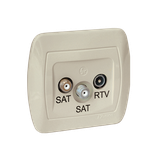 Simon Akord Gniazdo antenowe SAT-SAT-RTV końcowe beż