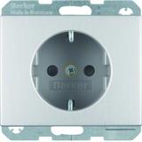 BERKER K.5 Gniazdo SCHUKO aluminium 41357003 HAGER