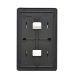 Simon 54 Gniazdo podwójne Schuko n/t z przesłonami wersja skandynawska 16A szybkozłączka czarny