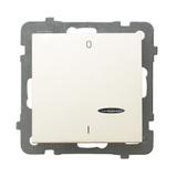 AS Łącznik dwubiegunowy z podświetleniem pomarańczowym - kolor ecru