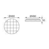 Plafoniera SMD LED SPARTA LED C 48W 4000K 03638 IDEUS