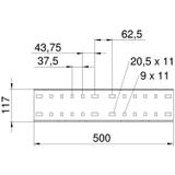 WRVL 110, ŁĄCZNIK WZDŁUŻNY DŁUGI 500MM FT