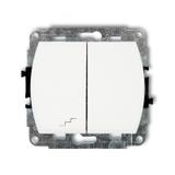 TREND Mechanizm łącznika jednobiegunowego ze schodowym (wspólne zasilanie) biały