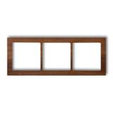 DECO Ramka uniwersalna potrójne - drewno (orzech amerykański) orzech amerykański