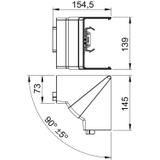GK-IH70130LGR, Naroże wewnętrzne ruchome