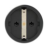 GNIAZDO PRZENOŚNE JEDNOFAZOWE GUMOWE 10/16A 2 P+Z  Gniazdo gumowe z zab. bocznym VDE  (z zatyczką) I