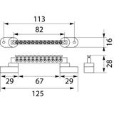 Listwa zaciskowa LZPG-12P OPATÓWEK