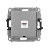 ICON Mechanizm gniazda komputerowego pojedynczego 1xRJ45, kat. 5e, 8-stykowy, bez pola opisowego sza