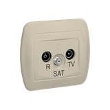 Simon Akord Gniazdo antenowe R-TV-SAT końcowe. Może być użyte jako gniazdo zakończeniowe do gniazd p