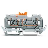 złączka rozłączalna 2-przewodowa 2,5 mm2 nóż rozłączający pomarańcz.