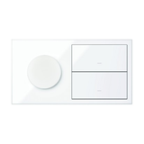 Simon 100 Panel 2-krotny IP44: 1 gniazdo+2 klawisze biały
